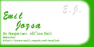 emil jozsa business card